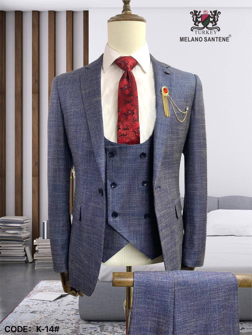 Lavender blue 3-piece MELANO-SANTENE suit